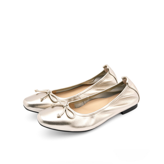 Ballet Flats in Champagne Gold