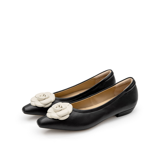 Camellia Flats in 2 Tone Ivory