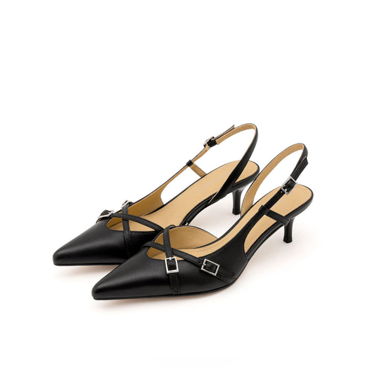 Kelly Kitten Heel in Charcoal