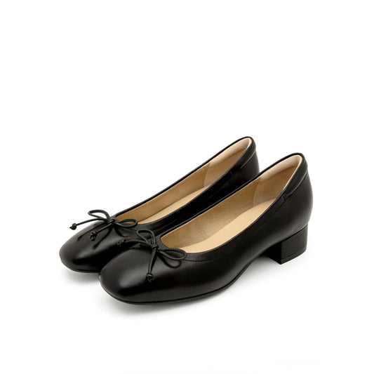 Sophia Block Heel in Charcoal